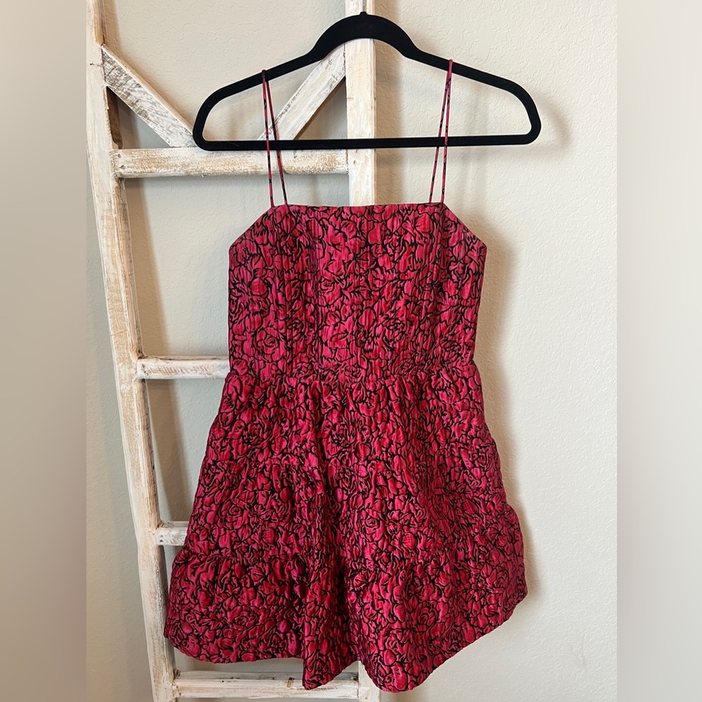 Alice + Olivia Red and Black Dress